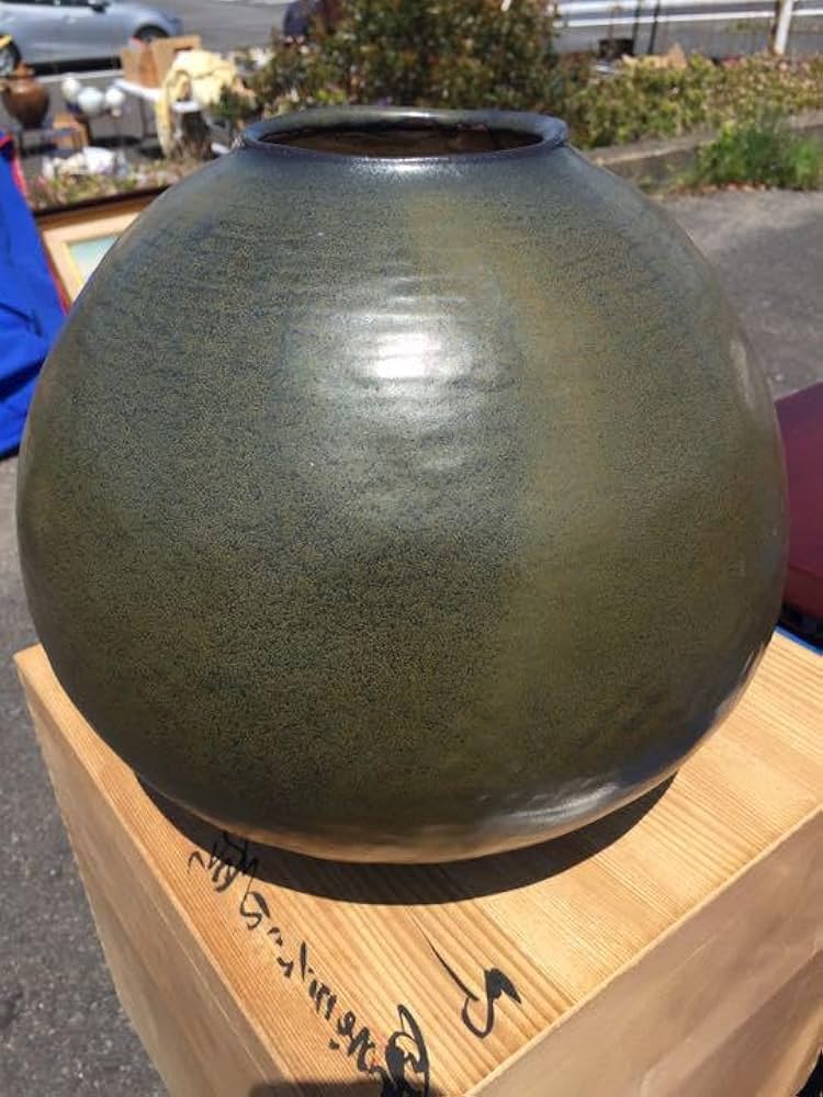 作家物  武雄古唐津系 多々良焼 金子窯 金子 認作 蕎麦釉薬 共箱付 作家物 武雄古唐津系 多々良焼 金子窯 金子 認作 蕎麦釉薬 共箱付